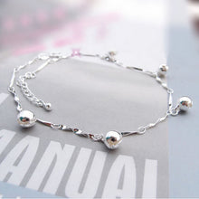 for Women Ankle Bracelet Chain Crystal Foot Jewelry Charm Silver Plated Chain Bell Anklets J4U66