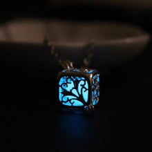 for Women Jewelry Lady Gift Charm Hollow Box Cute Locket Glow In The Dark Pendant Necklace J4U66