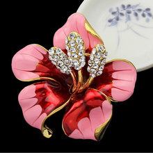 for women Wedding Bridal Brooch Pins Girls Gifts 6 Colors Flowers Enamel Rhinestone Crystal Flower Lily Brooches J4U66