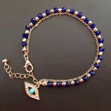 glod evil eye charm bracelet red and blue beads with hamsa hand turkish kabbalah evil eye bracelet hand of fatima bracelet J4U66
