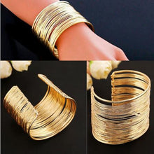 gold/silver plated Statement Bracelet zinc alloy wire opening cuff bracelets & bangle for women glittering wrap bracelet J4U66
