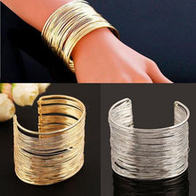 gold/silver plated Statement Bracelet zinc alloy wire opening cuff bracelets & bangle for women glittering wrap bracelet J4U66