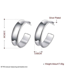 half round stud earings silver plated jewelry earrings for women silver plated earrings smte07 J4U66