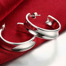 half round stud earings silver plated jewelry earrings for women silver plated earrings smte07 J4U66