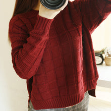 korean style long sleeve casual crop sweater women Red sweaters pullovers slim solid knitted jumpers sweter mujer J4U66