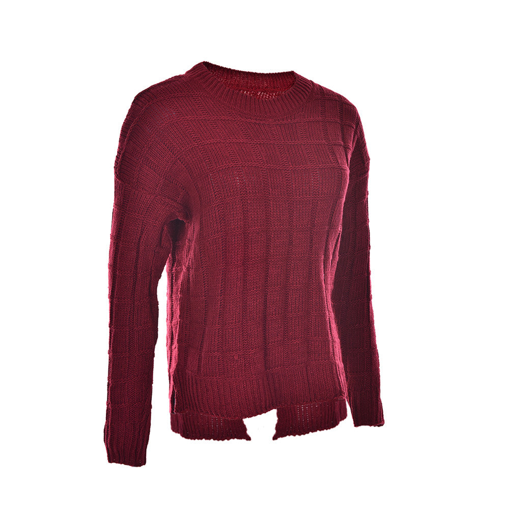 korean style long sleeve casual crop sweater women Red sweaters pullovers slim solid knitted jumpers sweter mujer J4U66
