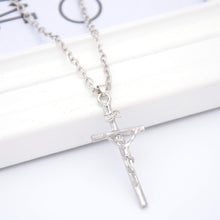 men Jesus cross necklace alloy man jewelry 18K gold plated J4U66