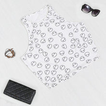 style White Alien print halter top women tank sexy halter crochet bustier crop top Cotton short bralette top J4U66