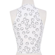 style White Alien print halter top women tank sexy halter crochet bustier crop top Cotton short bralette top J4U66