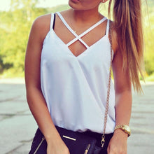 style sleeveless cotton white women tank top Sexy deep v neck women tank Casual party girls tops J4U66