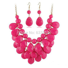 Women Water Drop Style Bib Statement MultiLayer Necklace ping J4U66