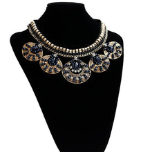 Fashion Women Gold Chain Choker Statement Bib Big Circle Pendant Necklace  J4U66