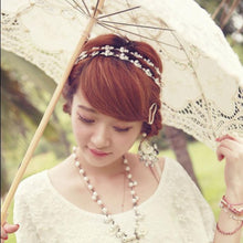 Women Lady Girls Metal Silver Rhinestone Flower Leaf Hair Band Elastic Headbandping J4U66