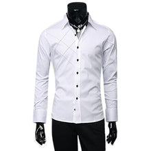 shirt Men Fashion Mens Casual Button Down Slim Fit Long Sleeve Formal Dress Shirts Men's Camisetas Shirt J4U66
