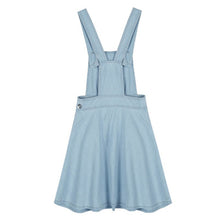 Womens Elegant pocket strap Denim Dress sleeveless casual Overalls dresses vestidos femininos J4U66