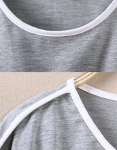 t-shirtss women t-shirts batwing long sleeve contrast line o neck loose top casual camisetas mujer J4U66