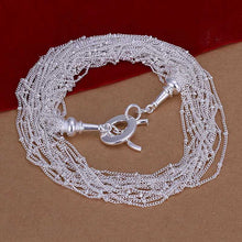 silver plated chain 1 line links to necklaces pendants for women men jewelry smtn01 J4U66