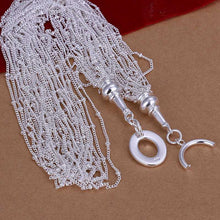 silver plated chain 1 line links to necklaces pendants for women men jewelry smtn01 J4U66