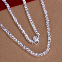 silver plated chain 4mm 20inch box chain necklaces pendants for women men jewelry smtn01 J4U66