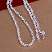 silver plated chain 4mm 20inch box chain necklaces pendants for women men jewelry smtn01 J4U66