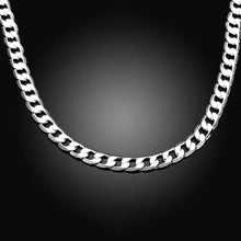 silver plated chain m 20inch flat sideways necklaces pendants for women men jewelry smtn034 J4U66