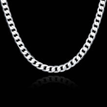 silver plated chain m 20inch flat sideways necklaces pendants for women men jewelry smtn034 J4U66