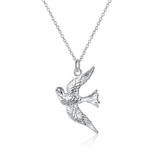 silver plated chain birds pendant necklaces pendants for women men jewelry smtn151 J4U66