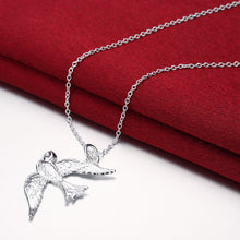 silver plated chain birds pendant necklaces pendants for women men jewelry smtn151 J4U66