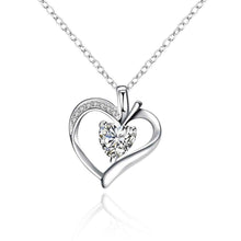 silver plated chain crystal heart pendant necklaces pendants for women men jewelry smtn32 J4U66