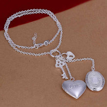 silver plated chain dual frame necklaces pendants for women men jewelry smtn007 J4U66