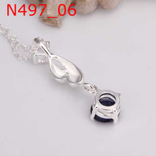 silver plated chain crystal necklaces pendants for women men jewelry smtn47 J4U66