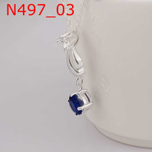silver plated chain crystal necklaces pendants for women men jewelry smtn47 J4U66