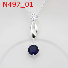 silver plated chain crystal necklaces pendants for women men jewelry smtn47 J4U66