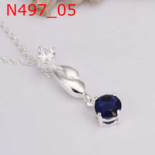 silver plated chain crystal necklaces pendants for women men jewelry smtn47 J4U66