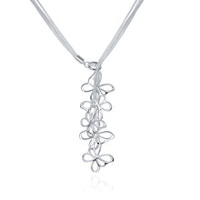 silver plated chain five butterfly necklaces pendants for women men jewelry smtn0 J4U66