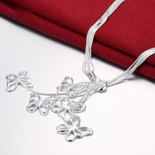 silver plated chain five butterfly necklaces pendants for women men jewelry smtn0 J4U66