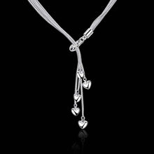 silver plated chain five heart lines necklaces pendants for women men jewelry smtn02 J4U66