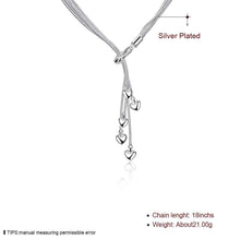 silver plated chain five heart lines necklaces pendants for women men jewelry smtn02 J4U66