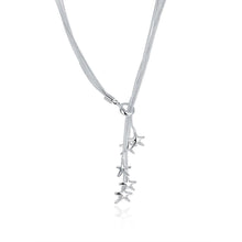 silver plated chain five star lines necklaces pendants for women men jewelry smtn01 J4U66