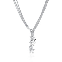silver plated chain five pointed star necklaces pendants for women men jewelry smtn152 J4U66