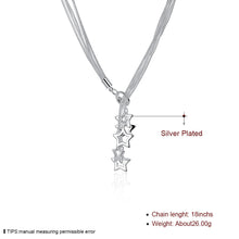 silver plated chain five pointed star necklaces pendants for women men jewelry smtn152 J4U66