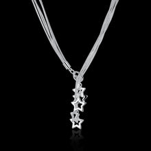 silver plated chain five pointed star necklaces pendants for women men jewelry smtn152 J4U66