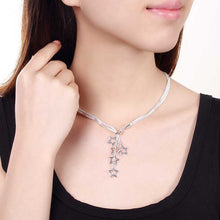 silver plated chain five pointed star necklaces pendants for women men jewelry smtn152 J4U66