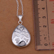 silver plated chain flower water necklaces pendants for women men jewelry smtn21 J4U66
