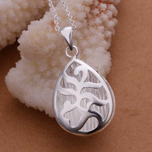 silver plated chain flower water necklaces pendants for women men jewelry smtn21 J4U66