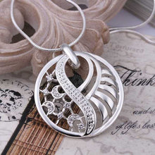 silver plated chain insets cricle necklaces pendants for women men jewelry smtn430 J4U66