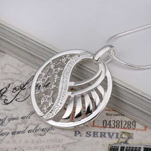 silver plated chain insets cricle necklaces pendants for women men jewelry smtn430 J4U66