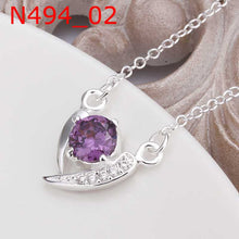 silver plated chain insets crystal heart necklaces pendants for women men jewelry smtn44 J4U66