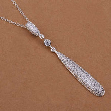 silver plated chain insetslets column necklaces pendants for women men jewelry smtn35 J4U66