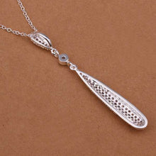 silver plated chain insetslets column necklaces pendants for women men jewelry smtn35 J4U66